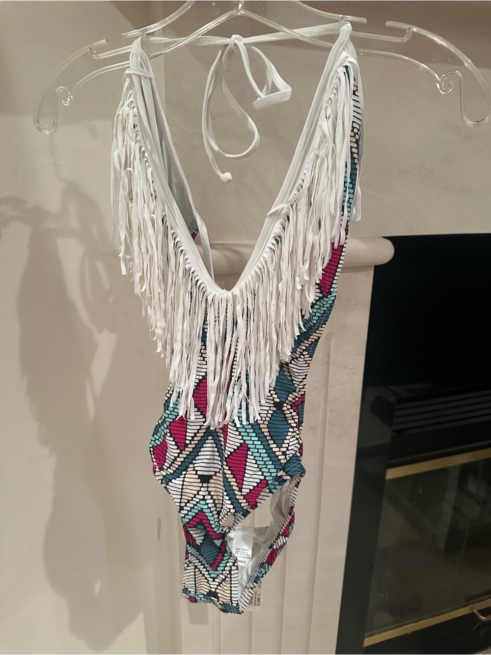 L-Space made in The OC! Miss Mojave fringe swimsuit small NWT
